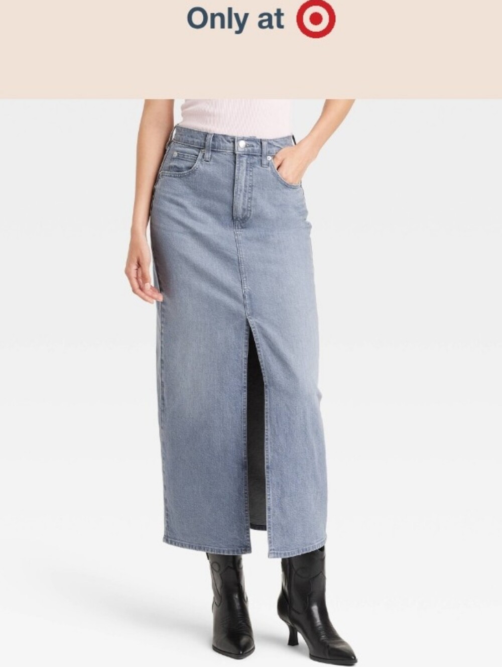 Universal Thread Denim Maxi Skirt -10